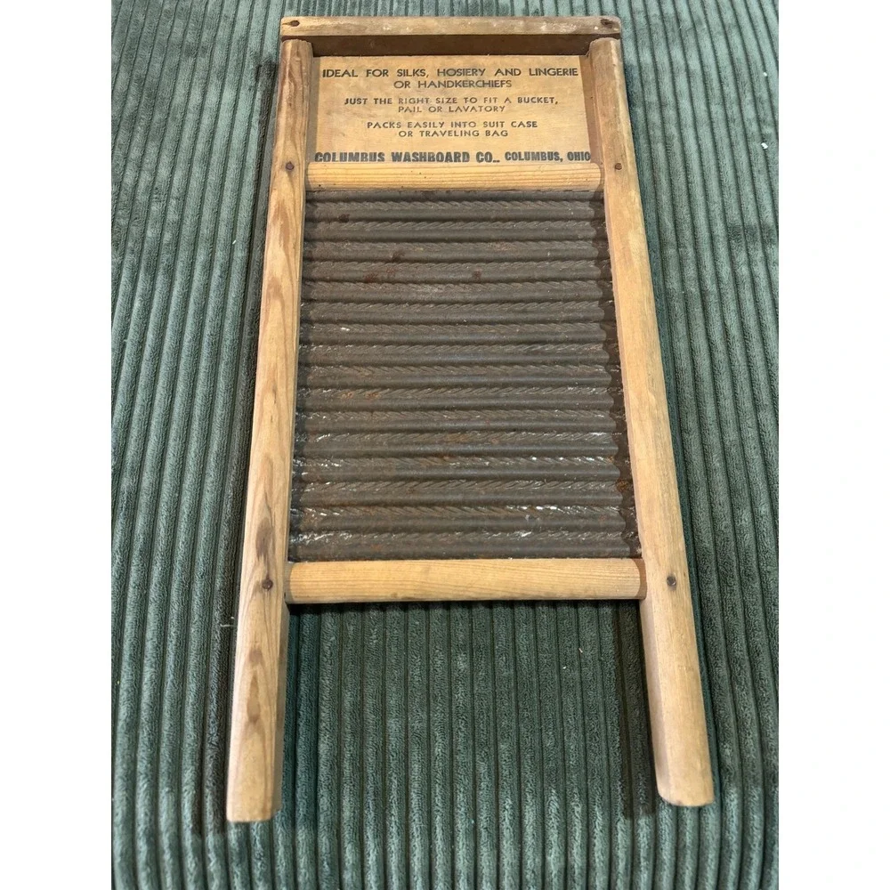 Columbus Washboard Co Double Handi Washboard Vintage Rustic Farmhouse‎ Decor